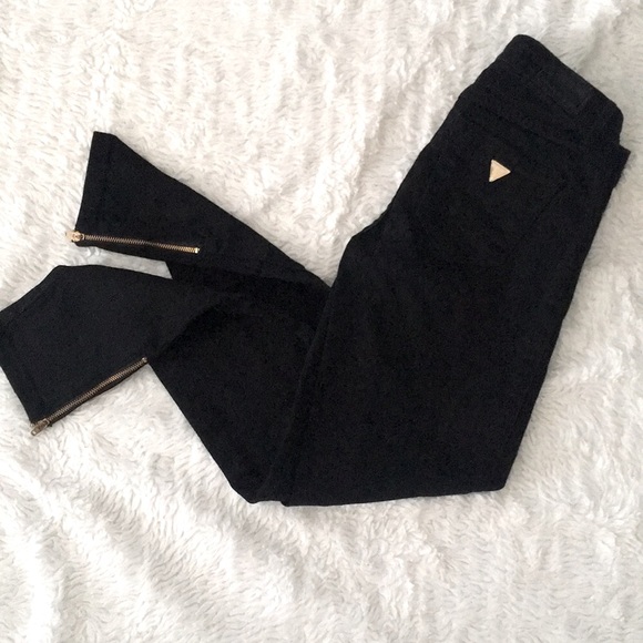 Guess Denim - GUESS Black Skinny Jeans with Zip Ankle - Sz 25